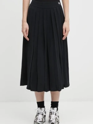 Fred Perry spódnica kolor czarny midi rozkloszowana E1106