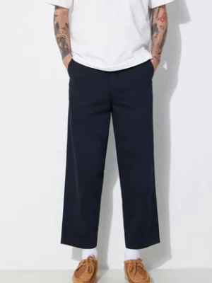 Fred Perry spodnie bawełniane Straight Leg Twill Trouser kolor granatowy w fasonie chinos T6530.608