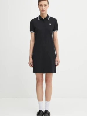 Fred Perry sukienka kolor czarny mini dopasowana D3600