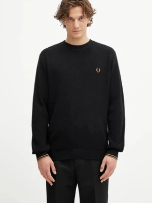 Fred Perry sweter bawełniany męski kolor czarny K6507