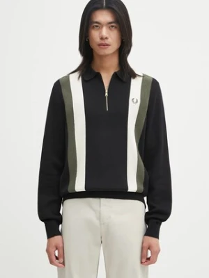 Fred Perry sweter bawełniany męski kolor czarny lekki K1354