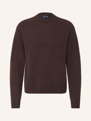 Fred Perry Sweter braun CIEMNOBRĄZOWY