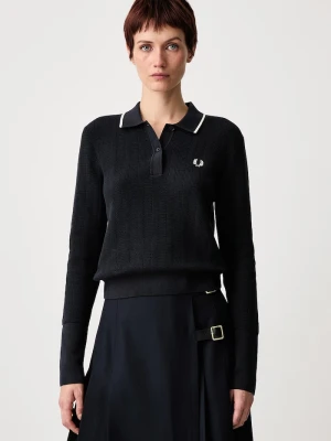 Fred Perry sweter damski bawełniany granatowy