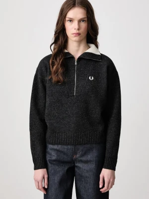 Fred Perry sweter damski z wełną szary