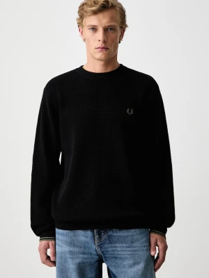 Fred Perry sweter męski bawełniany czarny