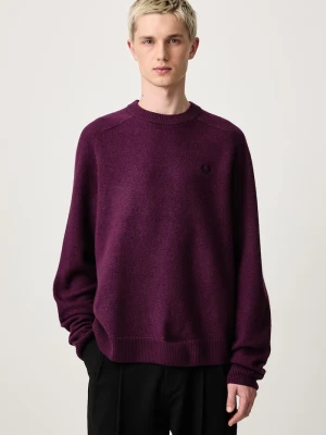 Fred Perry sweter męski wełniany fioletowy