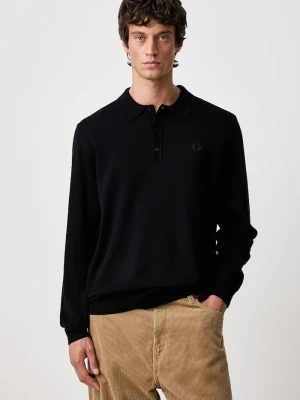 Fred Perry sweter męski z wełną granatowy