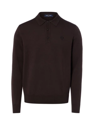 Fred Perry Sweter Mężczyźni Wełna brązowy