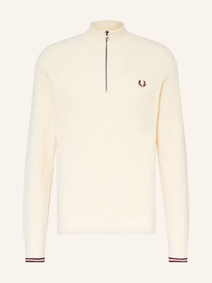Fred Perry Sweter Typu Troyer weiss