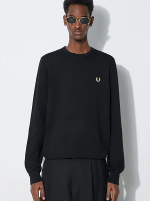 Fred Perry sweter wełniany Classic Crew Neck Jumper