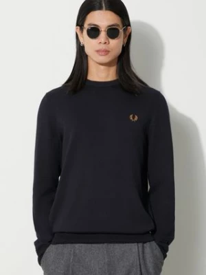 Fred Perry sweter wełniany męski kolor granatowy lekki K9601.795