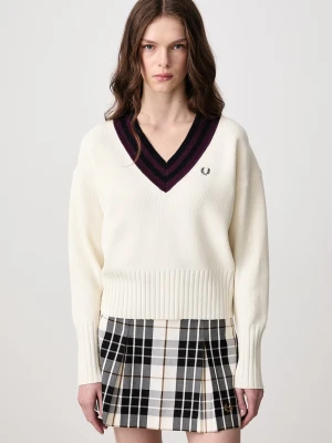Fred Perry sweter z dodatkiem wełny damski