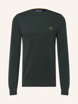 Fred Perry Sweter Z Piki gruen CIEMNOZIELONY