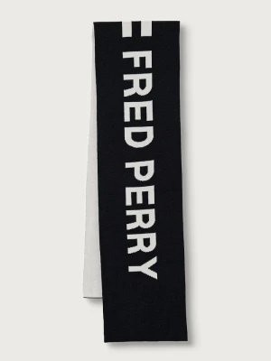 Fred Perry szalik z dodatkiem wełny granatowy