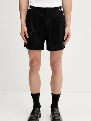 Fred Perry szorty eleganckie męskie z wiskozą x Kris Van Assche czarny