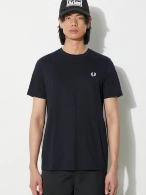 Fred Perry t-shirt bawełniany Crew Neck T-Shirt męski kolor granatowy gładki M1600.608