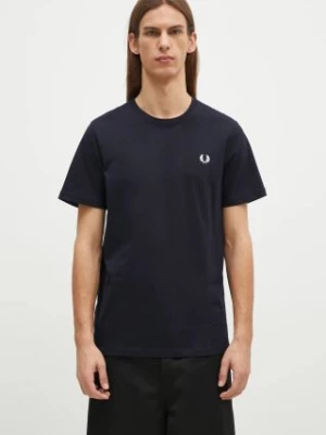 Fred Perry t-shirt bawełniany Crew Neck T-Shirt męski kolor granatowy gładki M1600.608