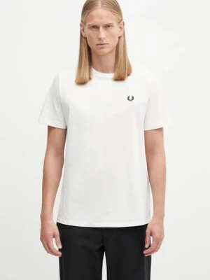 Fred Perry t-shirt bawełniany męski kolor biały gładki M1600V