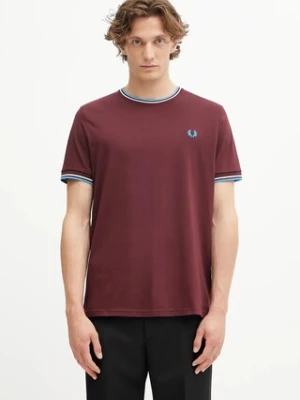 Fred Perry t-shirt bawełniany męski kolor bordowy gładki M1588V