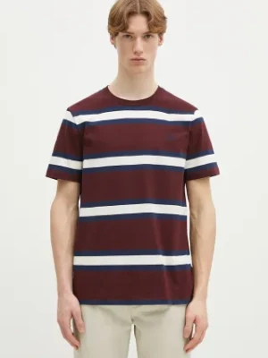 Fred Perry t-shirt bawełniany męski kolor bordowy wzorzysty M9852.K22