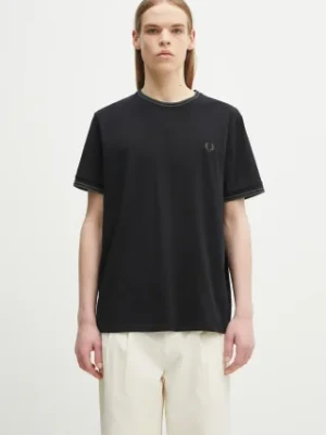 Fred Perry t-shirt bawełniany męski kolor czarny gładki M1588.Y43