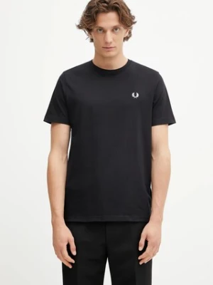 Fred Perry t-shirt bawełniany męski kolor czarny gładki M1600V