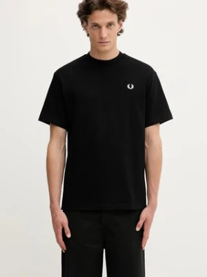 Fred Perry t-shirt bawełniany męski kolor czarny gładki M8710