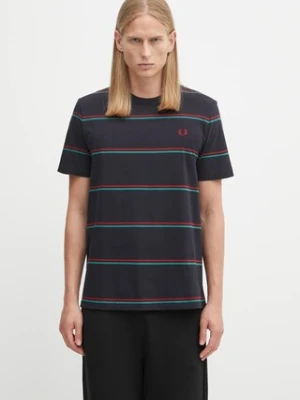 Fred Perry t-shirt bawełniany męski kolor granatowy wzorzysty M1734