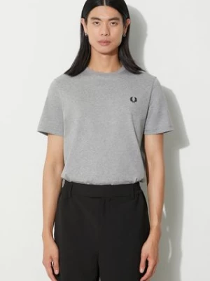 Fred Perry t-shirt bawełniany męski kolor szary melanżowy M1600.420