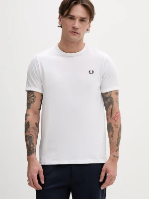 Fred Perry t-shirt bawełniany Ringer T-Shirt biały