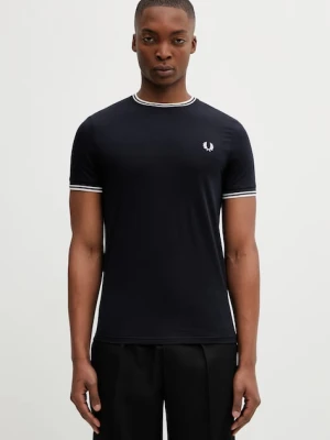 Fred Perry t-shirt męski bawełniany granatowy