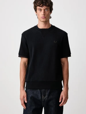Fred Perry T-shirt męski bawełniany z elastanem granatowy