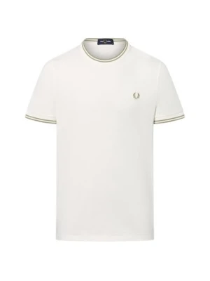 Fred Perry T-shirt męski Mężczyźni Bawełna biały jednolity,