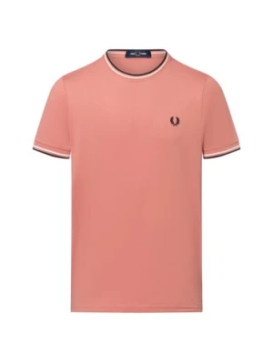 Fred Perry T-shirt męski Mężczyźni Bawełna pomarańczowy|różowy jednolity,