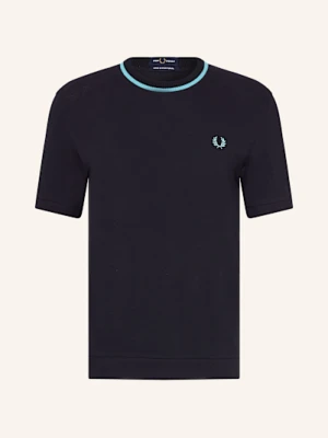 Fred Perry T-Shirt Z Materiału Pika blau