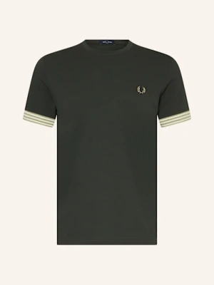 Fred Perry T-Shirt Z Materiału Pika gruen