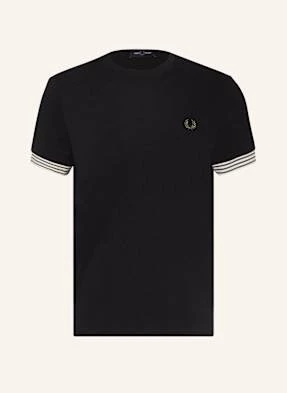 Fred Perry T-Shirt Z Materiału Pika schwarz