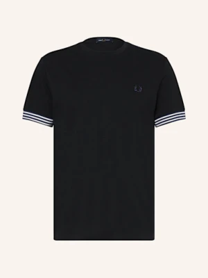 Fred Perry T-Shirt Z Materiału Pika schwarz