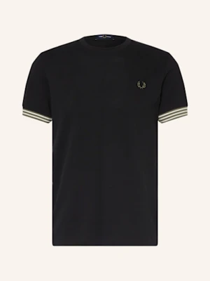 Fred Perry T-Shirt Z Materiału Pika schwarz