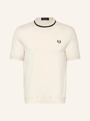 Fred Perry T-Shirt Z Materiału Pika weiss