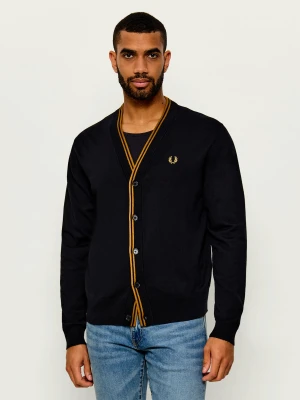 Fred Perry Wełniany kardigan | Regular Fit czarny