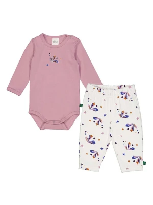 Fred´s World by GREEN COTTON 2-częściowy zestaw "Tangle" w kolorze jasnoróżowo-białym rozmiar: 98