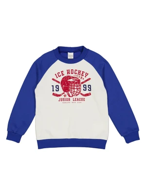 Fred´s World by GREEN COTTON Bluza "Ice hockey" w kolorze niebiesko-białym rozmiar: 128