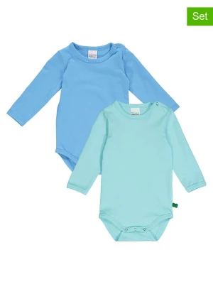 Fred´s World by GREEN COTTON Body (2 szt.) "Alfa" w kolorze błękitnym rozmiar: 98
