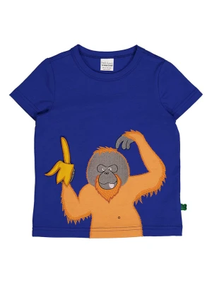 Fred´s World by GREEN COTTON Koszulka "Hello orangutan" w kolorze niebieskim rozmiar: 86