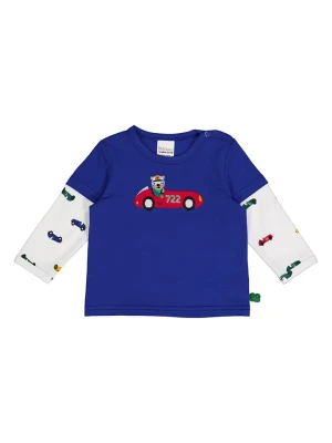 Fred´s World by GREEN COTTON Koszulka "Motor layer" w kolorze niebiesko-białym rozmiar: 74
