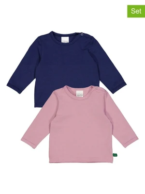 Fred´s World by GREEN COTTON Koszulki (2 szt.) "Alfa" w kolorze jasnoróżowym i granatowym rozmiar: 98