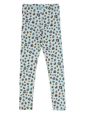 Fred´s World by GREEN COTTON Legginsy "Leo" w kolorze turkusowym ze wzorem rozmiar: 140