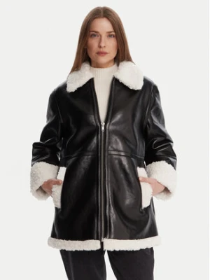 French Connection Kurtka z imitacji skóry 70ZAL Czarny Regular Fit