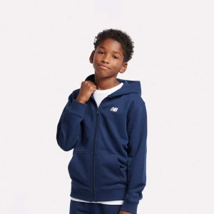 French Terry Small Logo Full Zip Hoodie New Balance niebieski